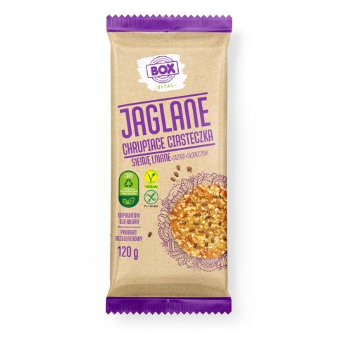 Ciastka jaglane z siemieniem lnianym ZPC BOX, 120g