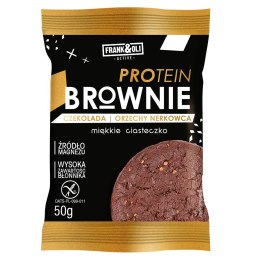 Ciastko proteinowe Brownie Czekolada i Orzech Nerkowca Frank&Oli, 50g