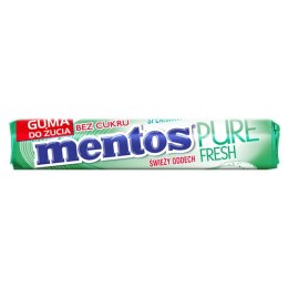 Guma do żucia Mentos Pure Fresh Zielona mięta, bez cukru, 15,5g
