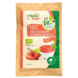Kisiel o smaku truskawkowym z truskawkami i witaminą C bez dodatku cukru Vitally Food BIO 38g