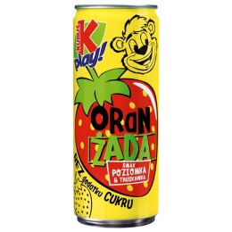 Kubuś Play Oranżada bez dodatku cukru - truskawka i poziomka 250 ml