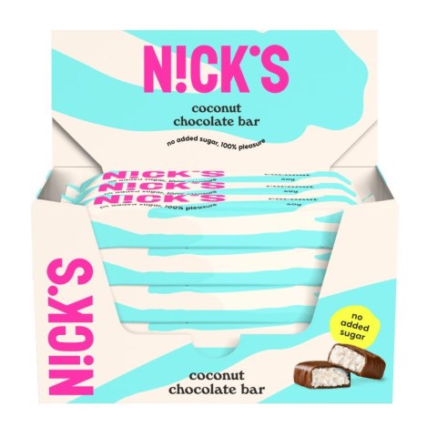 Baton kokosowy w czekoladzie mlecznej Nick's, 40g
