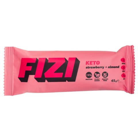 Baton proteinowy Keto "STRAWBERRY + ALMOND" Fizi, 45g