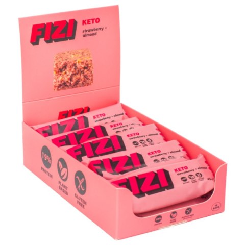 Baton proteinowy Keto "STRAWBERRY + ALMOND" Fizi, 45g