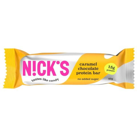 Baton proteinowy o smaku słonego karmelu w mlecznej czekoladzie Nick's, 50g