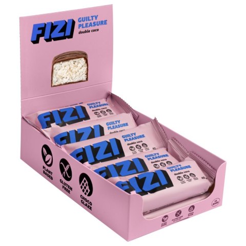 Baton w polewie czekoladowej „DOUBLE COCO" FIZI, 40g