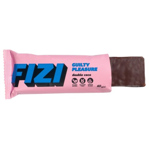 Baton w polewie czekoladowej „DOUBLE COCO" FIZI, 40g