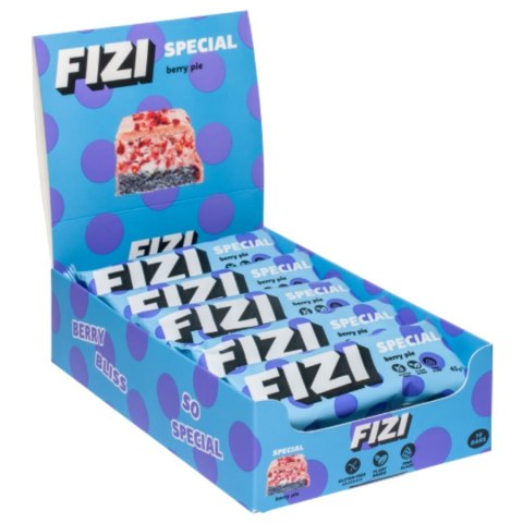 Baton w różowej polewie „BERRY PIE" Fizi, 45g