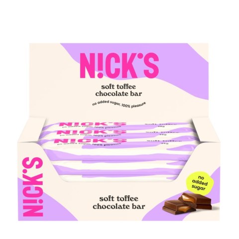 Baton z nadzieniem toffi Nick's, 28g