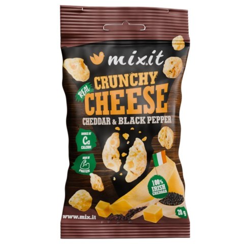 Chrupiący ser do kieszeni - Cheddar irlandzki z pieprzem Mixit, 20g