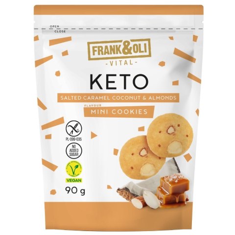 Ciasteczka słony karmel z migdałem Frank & Oli, 90g