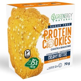 Ciastka białkowe SUGAR FREE o smaku maślanym Greenergy, 70g