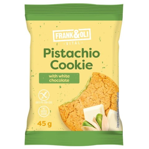 Ciastko pistacjowe z białą czekoladą Frank&Oli, 45g