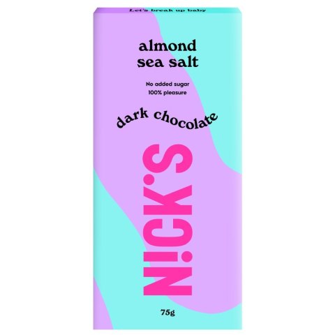 Czekolada gorzka z solonymi migdałami Nick's, 75g