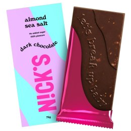 Czekolada gorzka z solonymi migdałami Nick's, 75g