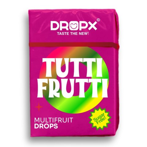 Drażetki bez cukru o smaku Tutti Frutti DROPX, 20g