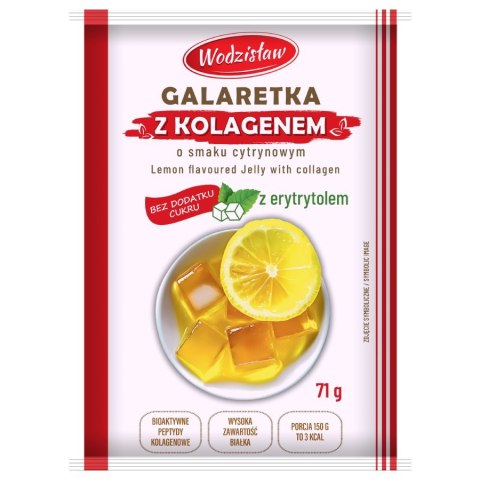 Galaretka o smaku cytrynowym z dodatkiem hydrolizowanego kolagenu Wodzisław, 71g