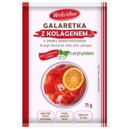 Galaretka o smaku pomarańczowym z dodatkiem hydrolizowanego kolagenu Wodzisław, 71g