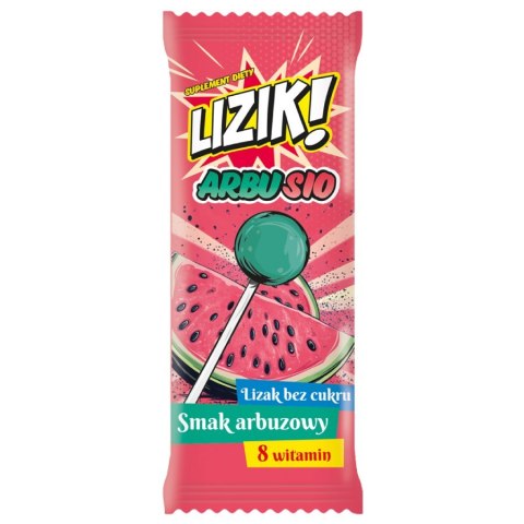 LIZIK! ARBUSIO Lizak bez cukru o smaku arbuzowym Starpharma, 8g