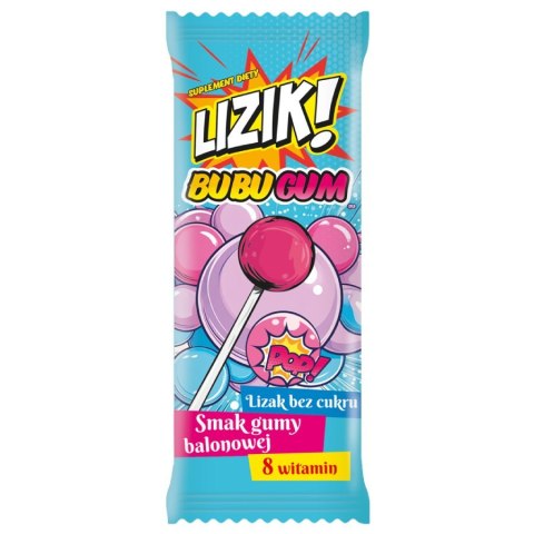 LIZIK! BUBUGUM Lizak bez cukru o smaku gumy balonowej Starpharma, 8g