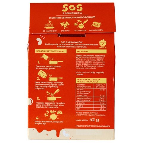 Sos z nerkowców o smaku serowo-pomidorowym Wege Siostry, 42g