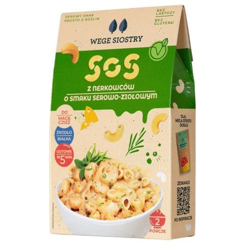 Sos z nerkowców o smaku serowo-ziołowym Wege Siostry, 40g