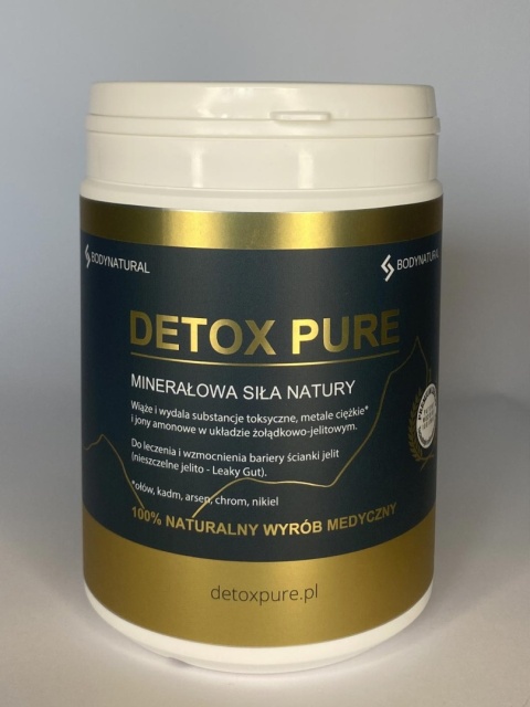 Zeolit Medyczny DetoxPure detoks oczyszczanie jelit 400g proszek + słodzik GRATIS