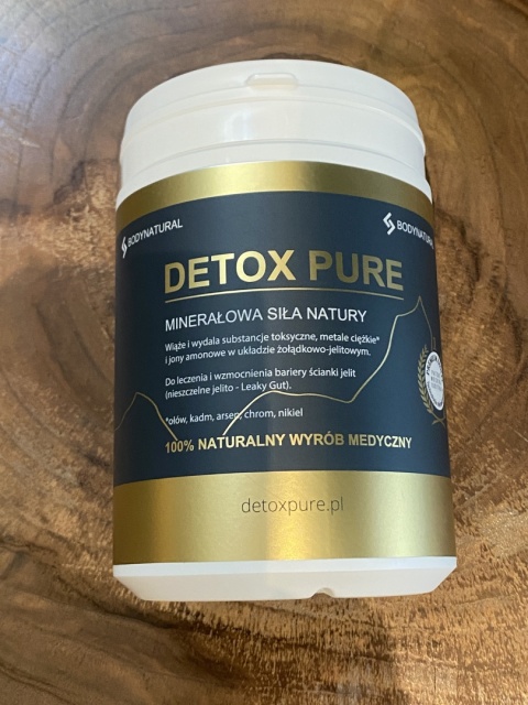 Zeolit Medyczny DetoxPure detoks oczyszczanie jelit 400g proszek + słodzik GRATIS