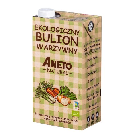 BULION WARZYWNY W PŁYNIE BEZGLUTENOWY BIO 1 L - ANETO NATURAL