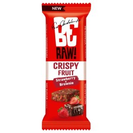 Baton owocowy Crispy Fruit Truskawka - Brownie BeRaw, 40g