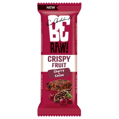 Baton owocowy Crispy Fruit Wiśnia - Kakao BeRaw, 40g