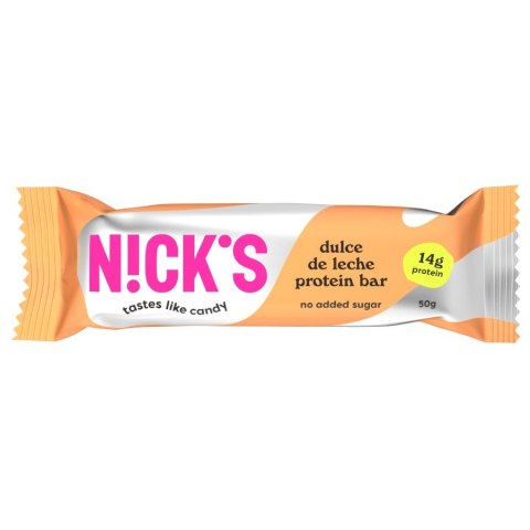 Baton proteinowy o smaku karmelu i ciasteczek Nick's, 50g