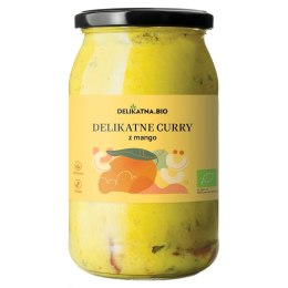 CURRY DELIKATNE Z MANGO I ORZECHAMI NERKOWCA BIO 900 ml - DELIKATNA