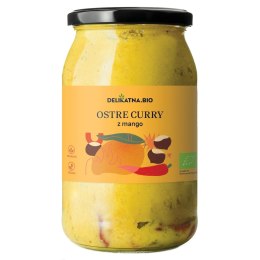 CURRY OSTRE Z MANGO I KASZTANAMI BIO 900 ml - DELIKATNA