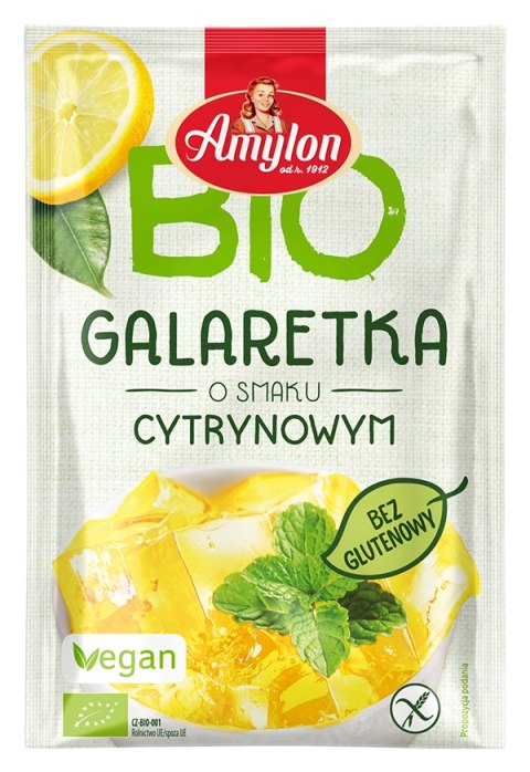 GALARETKA Z AGAREM O SMAKU CYTRYNOWYM BEZGLUTENOWA BIO 40 g - AMYLON 