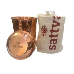 KUBEK MIEDZIANY HAMMER Z PRZYKRYWKĄ 350 ml - SATTVA (AYURVEDA)