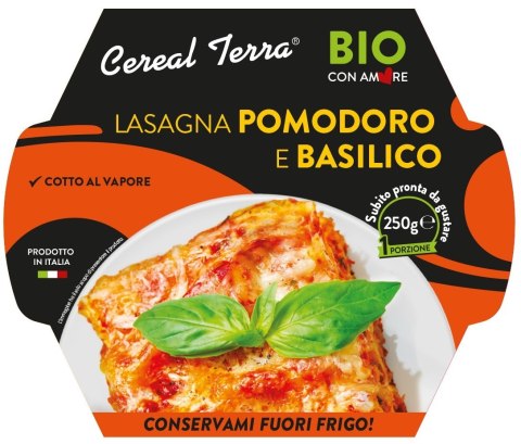 LASAGNE Z POMIDORAMI I BAZYLIĄ BIO 250 g - CEREAL TERRA