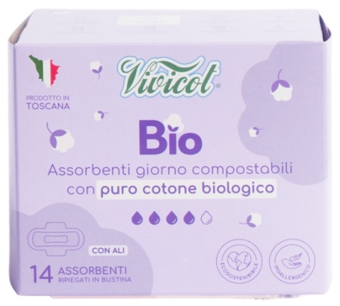 PODPASKI HIGIENICZNE ZE SKRZYDEŁKAMI NA DZIEŃ ECO 14 szt. - VIVICOT