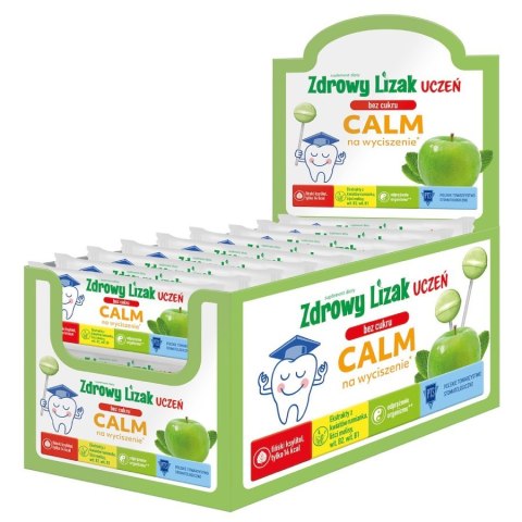 Zdrowy Lizak Uczeń Bez Cukru Calm na wyciszenie o smaku jabłko - mięta Starpharma, 6g