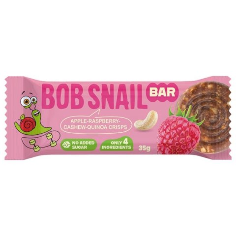 Baton Jabłko-Malina-Nerkowce-Chrupki z komosy ryżowej Bob Snail, 35 g