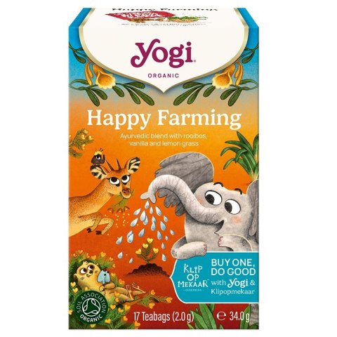 HERBATKA HAPPY FARMING BIO (17 x 2 g) 34 g - YOGI TEA (PRODUKT SEZONOWY)