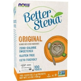 NOW FOODS Better Stevia Original - Stewia - Naturalny słodzik (100 saszetek)