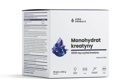 AURA HERBALS Creatine Monohydrate - Kreatyna monohydrat (30 szt.)