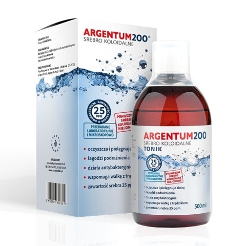 AURA HERBALS Tonik Argentum200 (25 ppm) Srebro Koloidalne (500 ml)