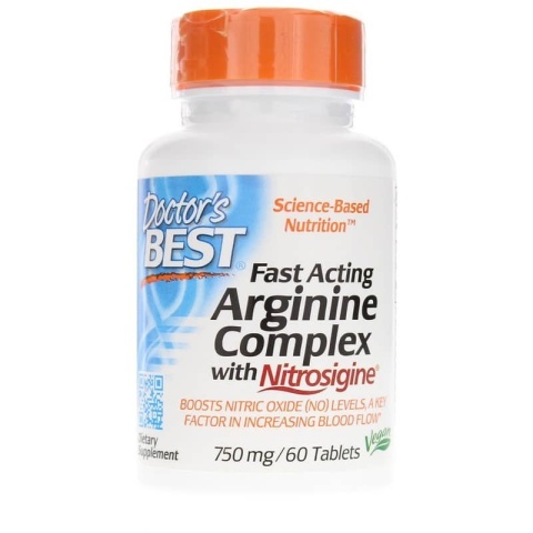 DOCTOR'S BEST Fast Acting Arginine Complex with Nitrosigine (60 tabl.)