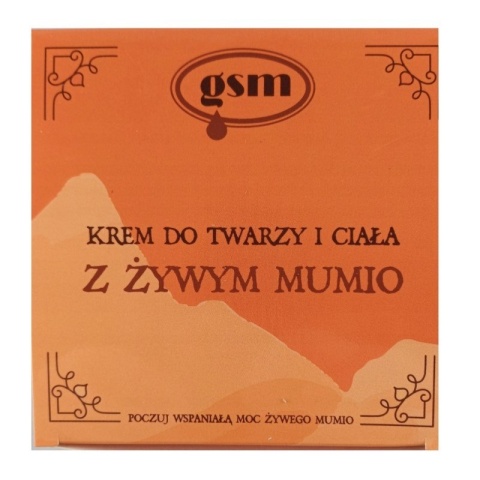 GSM MUMIO Krem do Twarzy i Ciała z Żywym Mumio (200 ml)