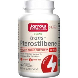 JARROW FORMULAS Dimetylo Resweratrol - Trans-Pterostilbeny (60 kaps.)