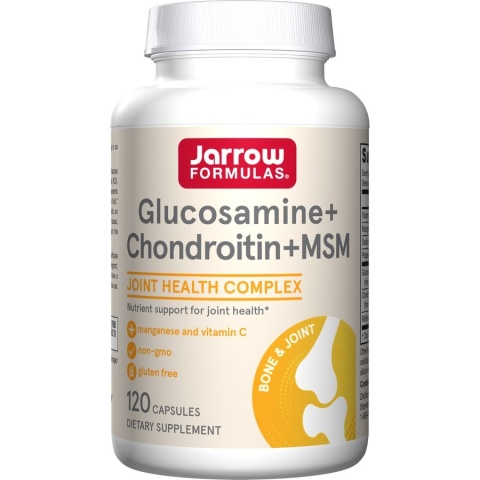 JARROW FORMULAS Glukozamina, Chondroityna i MSM (120 kaps.)