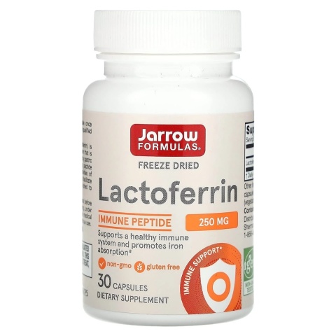 JARROW FORMULAS Lactoferrin 250 mg - Laktoferyna 250 mg (30 kaps.)