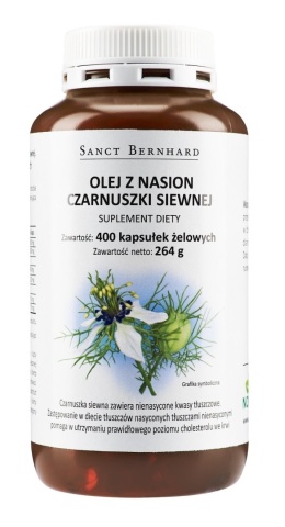 KRAUTERHAUS SANCT BERNHARD Olej z Czarnuszki siewnej 500 mg (400 kaps.)